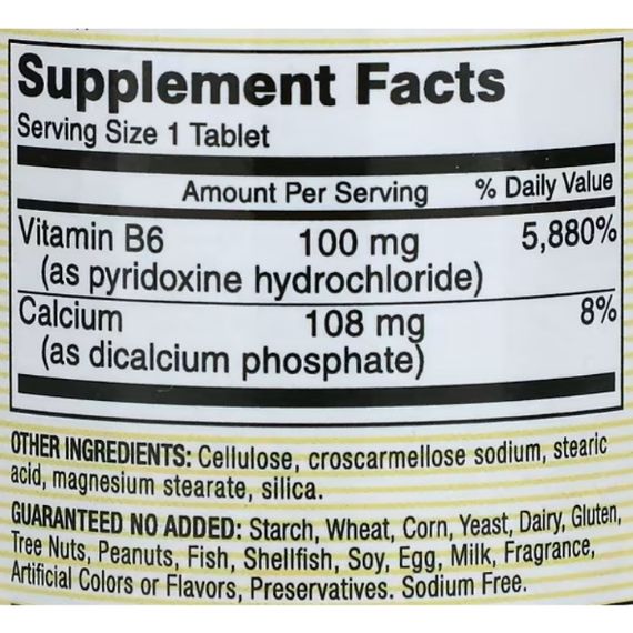 Пиридоксин Mason Natural Vitamin B6 100 mg 100 Tabs | Зображення 1