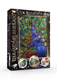 Креативное творчество "Алмазная живопись. DIAMOND MOSAIC" DM-02 Danko Toys Павлин Вид 3