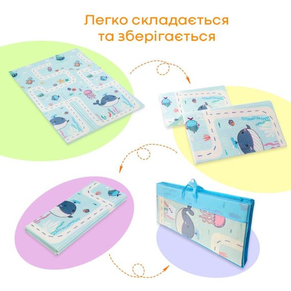 Дитячий складаний розвиваючий термокилимок 120х180х0,8см "Підводна дорога | Зростомір" (268) SW-00001314 | Зображення 5