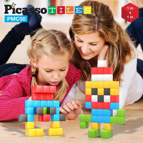 Конструктор магнітний BUILDING CUBES PMC50/23645 PICASSO TILES, 50 деталей, у коробці | Зображення 8