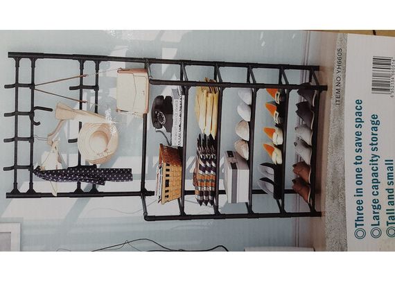 Универсальная вешалка для одежды New simple floor clothes rack size 60X29.5X151 см Черная | Зображення 4