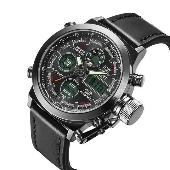 Наручний чоловічий годинник AMST Watch / Армійський чоловічий годинник з підсвічуванням вологостійкий