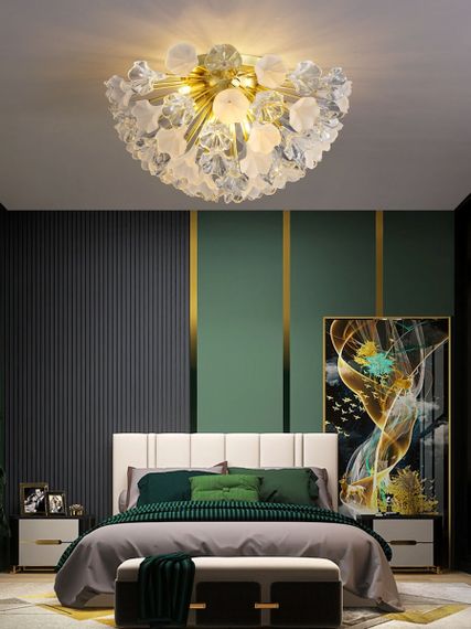 Люстра стельова на 8 лампочок 26752 Латунь 35х60х60 см. | Зображення 7