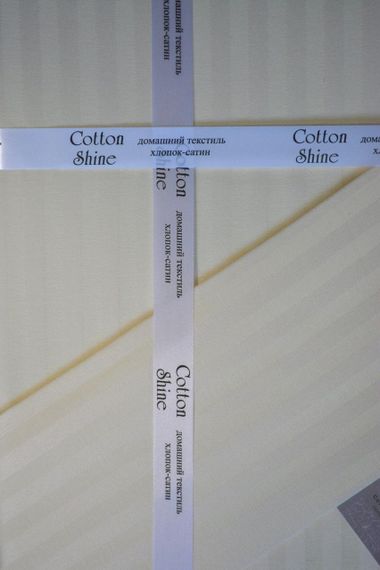 Постільна білизна Cotton Shine Stripe Satin 200х220 Krem | Зображення 2