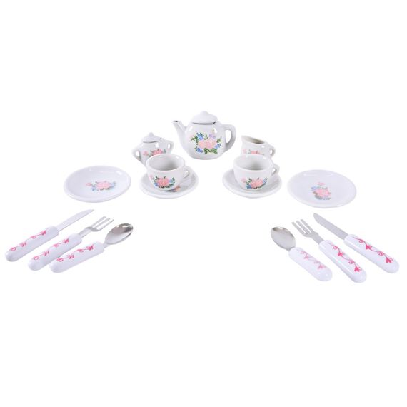 Дитячий набір посуду Tea set 868-E6-2 порцеляна, 17 предметів | Зображення 1