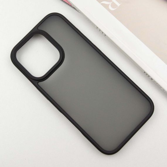 TPU+PC чохол Metal Buttons для Apple iPhone 16 Pro (6.3") Чорний | Зображення 2