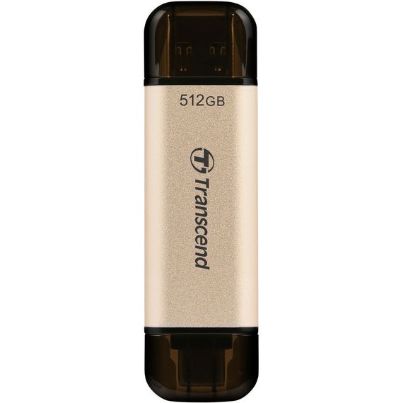 USB флеш накопичувач Transcend 512GB JetFlash 930C Gold-Black USB 3.2/Type-C (TS512GJF930C) | Зображення 1