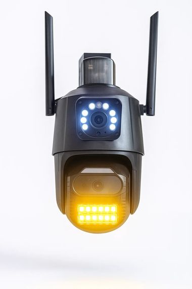 Вулична поворотна IP-камера з мигалкою 200Вт XPRO Dual Camera V21 4K 8.0MP WiFi ProHR V380 (46283-_877) | Зображення 3