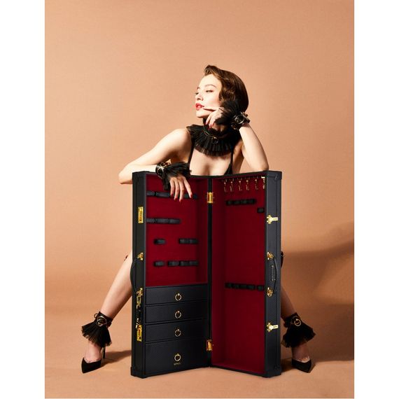 Шафа-валіза для БДСМ аксесуарів Upko, з італійської шкіри, чорна, 14 предметів sexstyle | Зображення 2