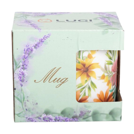 Кружка фарфоровая с рисунком 400 (мл) для чая и кофе RX-N240472Y | Зображення 4