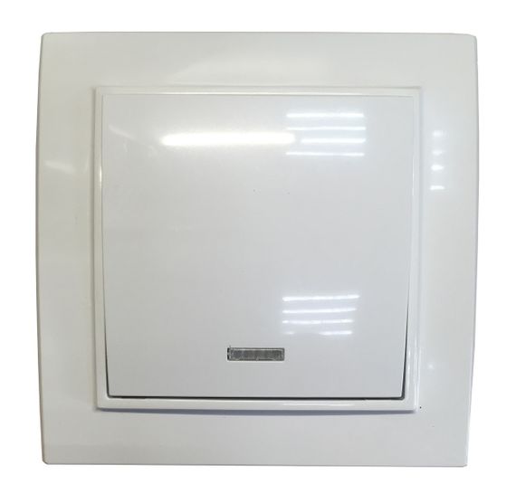 Вимикач внутрішній установки 1-кл. з підсвіткою білий IP20 Malta Ny95000943 | Зображення 2
