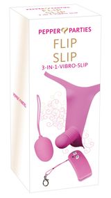 Страпон с полостью FLIP SLIP с вибропулей Sex Aura
