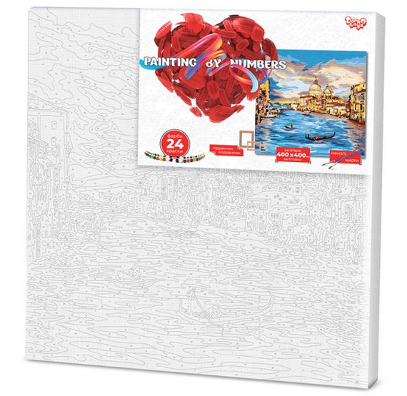 Картина за номерами 40*40 KpNe-02 Danko Toys PAINTING BY NUMBERS Вид 4 | Зображення 1