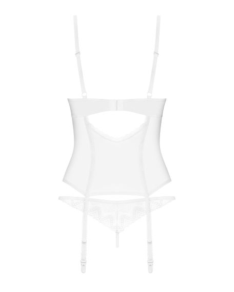 Корсет Obsessive Alissium corset Білий XL/2XL | Зображення 3