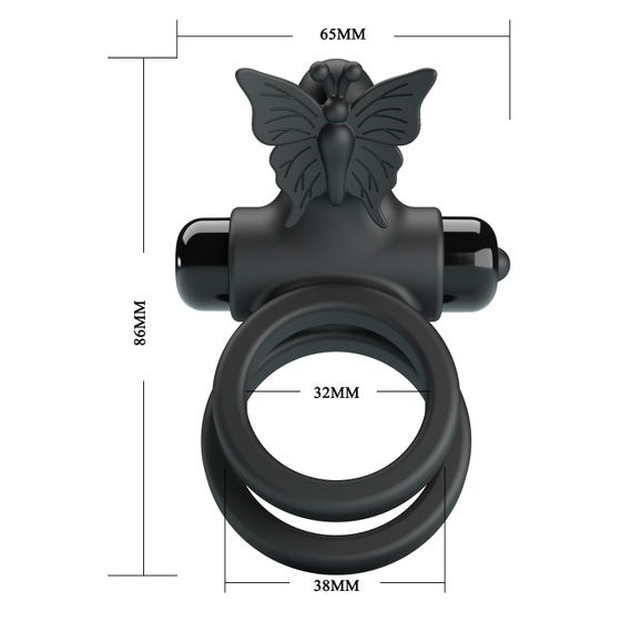 Ерекційне кільце - Pretty Love Passionate Ring IX Black | Зображення 8
