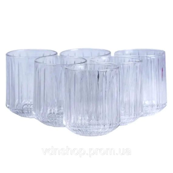 Набор стаканов стеклянных 6 штук по 315 мл прозрачный HP518 | Зображення 2