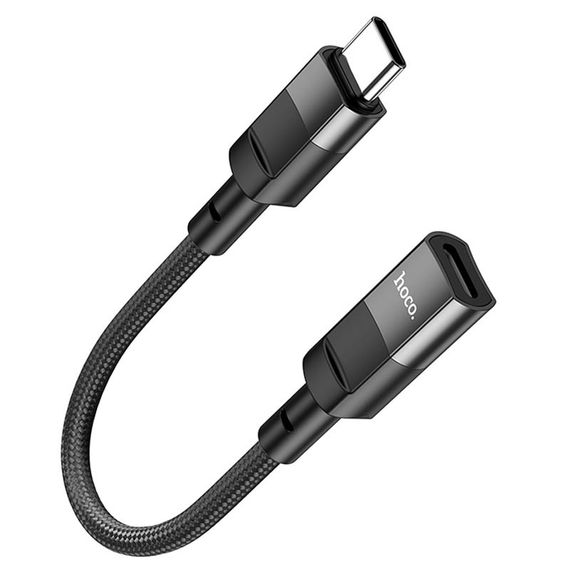Переходник Hoco U107 Type-C male to Lightning female (0.1m) Black