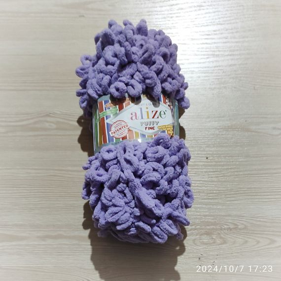 Пряжа ALIZE PUFFY FINE 166  алізе пуфі файн фантазійна нитка плюшева | Зображення 2