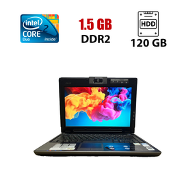 Нетбук Asus W5F / 12.1" (1280x800) TN / Core 2 Duo T5300 (2(2) ядра по 1.73 GHz) / 1.5 GB DDR2 / 120 GB HDD / Intel GMA 950 / WebCam б/в