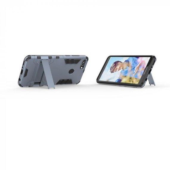 Удароміцний чохол-підставка Transformer для Huawei Y9 (2018) сірий | Зображення 1