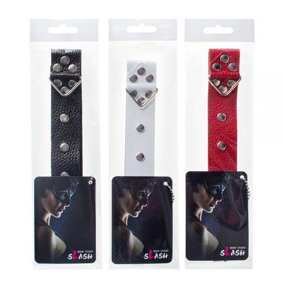 Ошейник Leather Restraints Collar Red sexstyle | Зображення 1