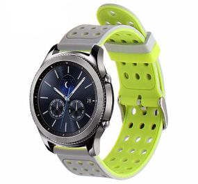 Двухсторонний ремешок с перфорацией для часов Samsung Gear S3 Classic SM-R770 / Frontier RM-760 Grey&Yellow