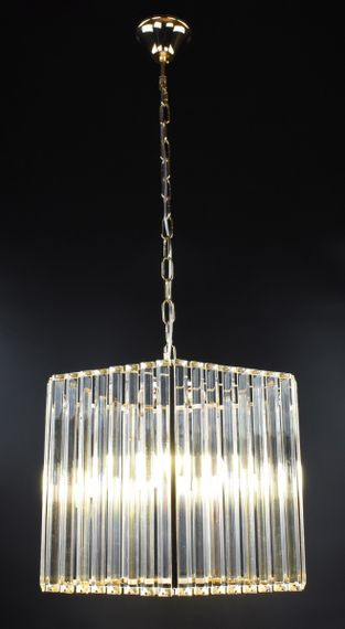 Люстра підвісна на 4 лампочки 26883 Золото 40-200х41х41 см. | Зображення 1