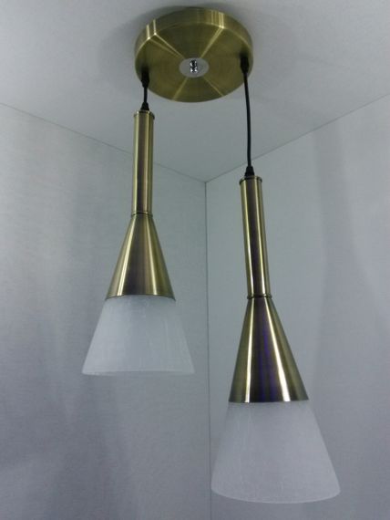 Люстра підвісна на 2 лампочки 25029 Бронза 50-90х20х35 см.