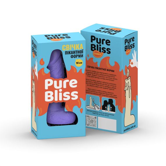 Свічка у вигляді члена Pure Bliss MINI Violet 15 см | Зображення 6