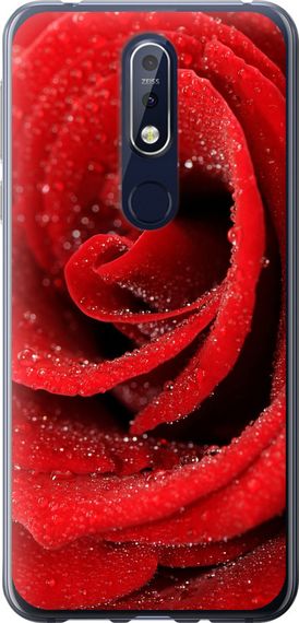 Чехол на Nokia 7.1 Красная роза "529u-1593-17620"
