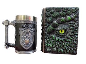 Подарунковий набір Кухоль 3D Щит і Корона та Блокнот 3D «Око Лісового Дракона»
