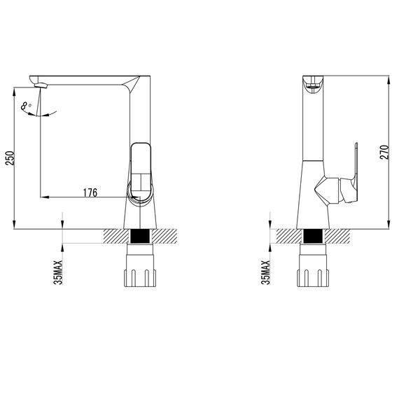 Змішувач для кухні Corso BRACCIANO CF-4B236C | Зображення 1