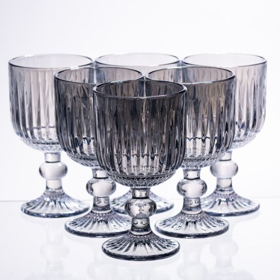 Набір келихів для вина 6 (шт) по 220 (мл) Блакитний HP-19-68