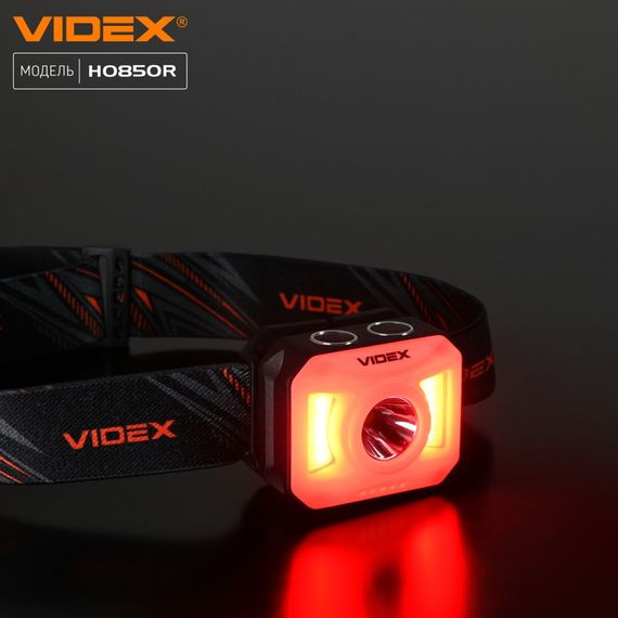 Налобний ліхтарик VIDEX VLF-H085-OR 400Lm 5000K з білим і червоним світлом | Зображення 8