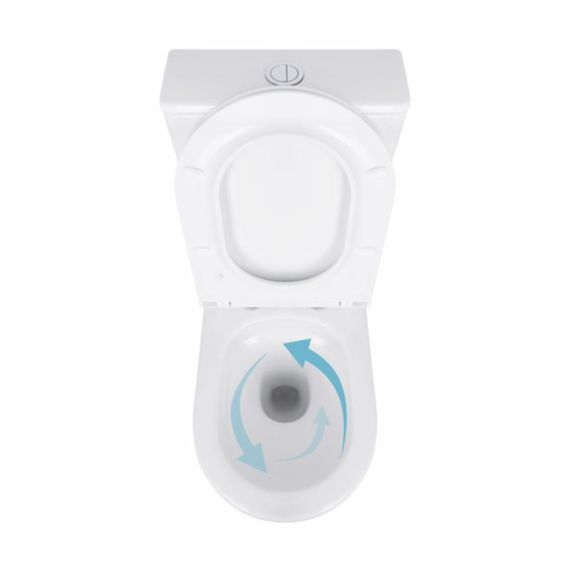 Унитаз напольный Qtap Robin New Ultra Quiet безободковый с сиденьем Soft-close WHITE QT13226083AW | Зображення 5