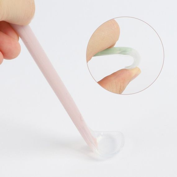 Силиконовая ложка для первого прикорма Светло-зелёная | Зображення 3