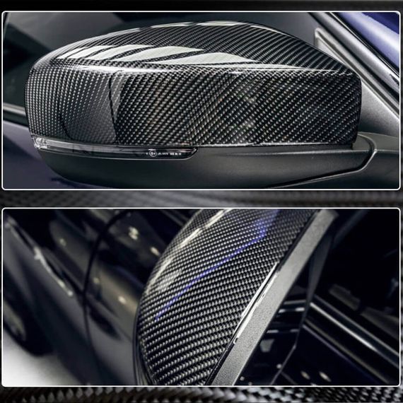 Накладки на дзеркала (2018-2023, Карбон) для Maserati Quattroporte рр | Зображення 2