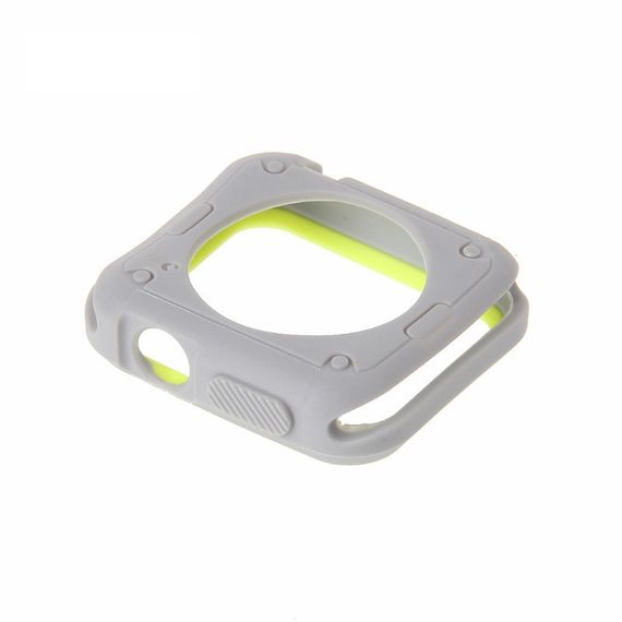 Силіконовий захисний корпус Primo для Apple Watch 38mm - Grey / Yellow | Зображення 4