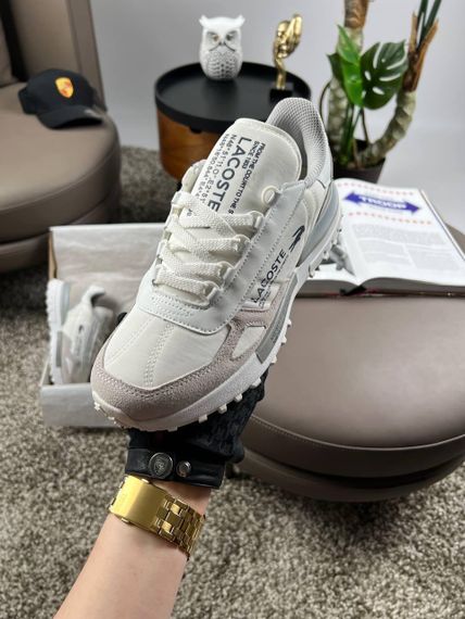Чоловічі кросівки Lacoste Elite  Active White Grey (топ якість) A3929 44 28 | Зображення 8