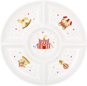 Менажниця порцелянова "Зимова Казка" Ø30см, 5ти секційна страва