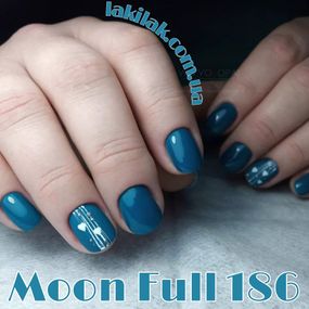 Гель-лак Moon Full №186 темно-бірюзовий 8мл