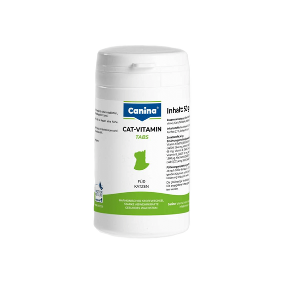 Вітамінний комплекс Canina Cat-Vitamin Tabs для котів 50 г 100 табл. | Зображення 1