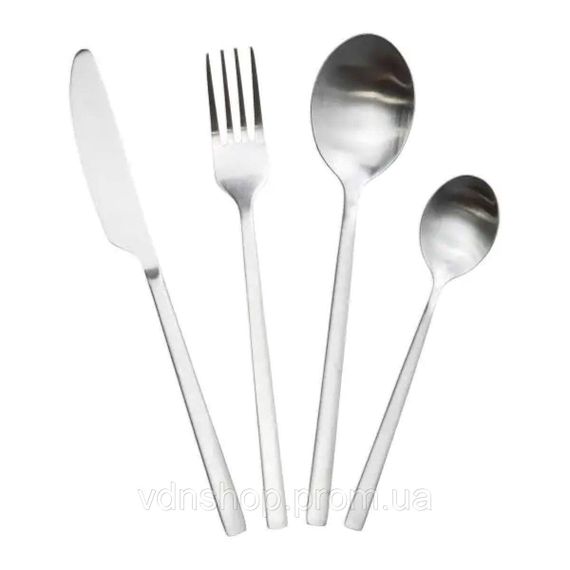 Набір столових приборів на 6 персон 24 предмети столовий набір приборів Сріблястий HP-20-24