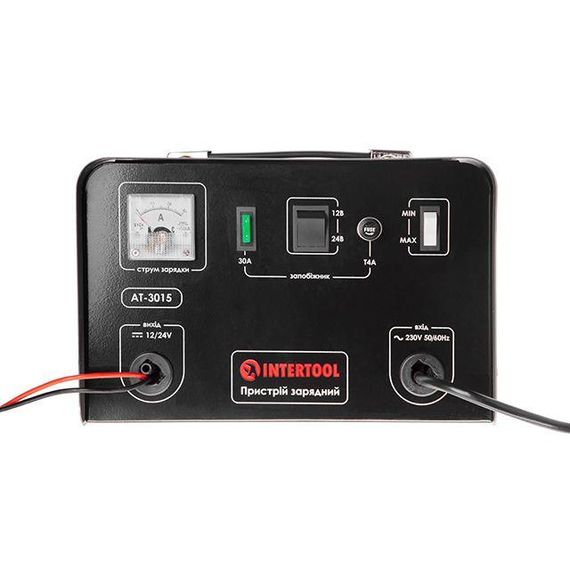 Пристрій зарядний 230 В, ~50 Гц, 600 Вт, 12/24 В, 30 А, 20-400 Аг INTERTOOL AT-3015 | Зображення 3
