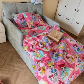 Комплект детского постельного белья “LT”, Бязь,Розовый, Полутораспальный, 1157