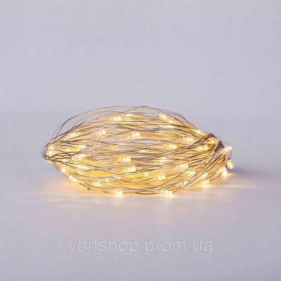 Новогодняя гирлянда штора 2х2 м 80 LED комнатная белый провод Жёлтый ZWM2280LEDY | Зображення 1