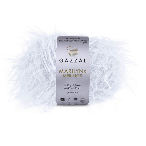 Пряжа для в'язання MARILYN & MERINOS № 8252 (Мерілін і Меринос) Gazzal нитки для плетіння спицями та гачком