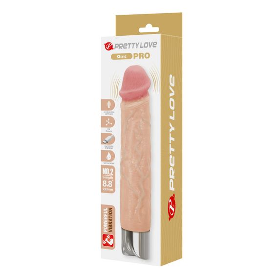 Перезаряжаемый вибратор реалистик Pretty Love - Osric Pro Realistic Vibrating Dildo, BW-500081DC Sex Aura | Зображення 9