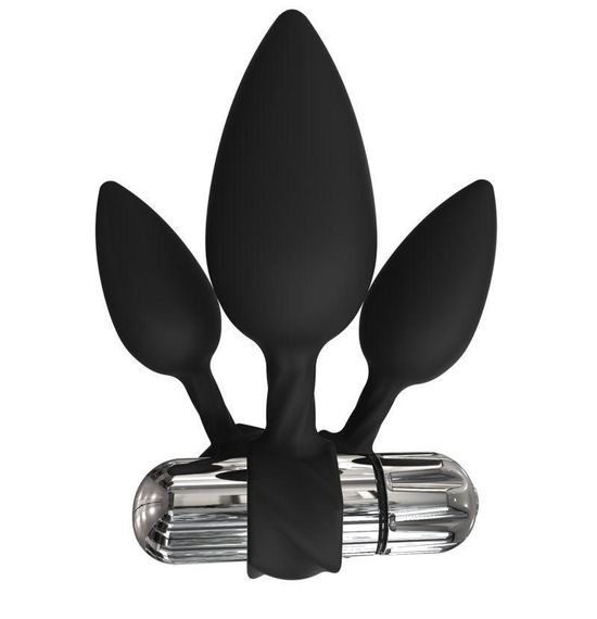Набор анальных вибропробок Bathmate Anal Training Plugs VIBE, диаметр 2,5см - 3,1см - 3,8см | Зображення 1