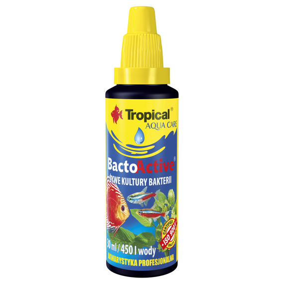 Препарат Tropical Bacto Active для акваріума для запуску і підготовки біологічного середовища 30 мл